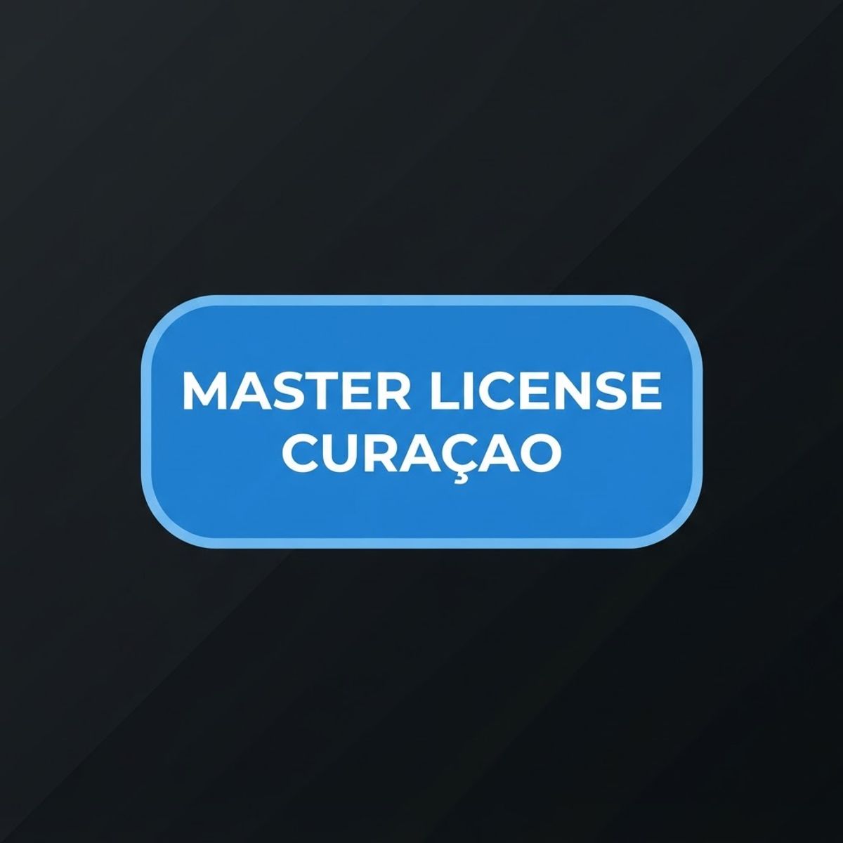 Masterlicentie Curaçao badge op donkere achtergrond